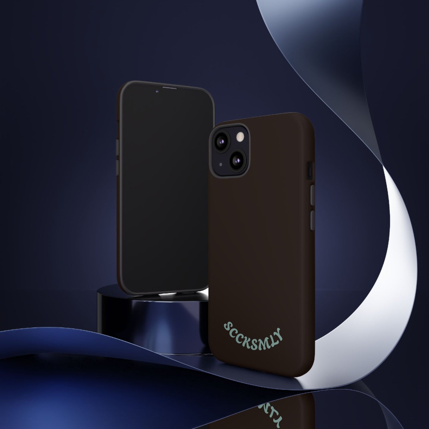 SOLID Espresso Mint Tough Phone Case for Apple