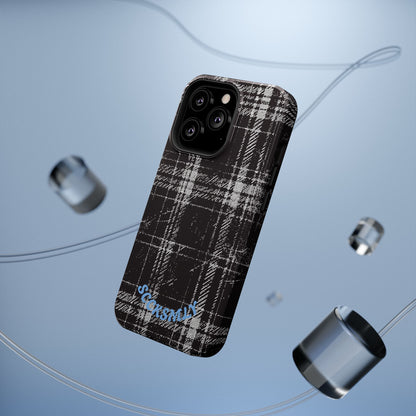 Smoky Grungy Plaid Phone Case for Apple