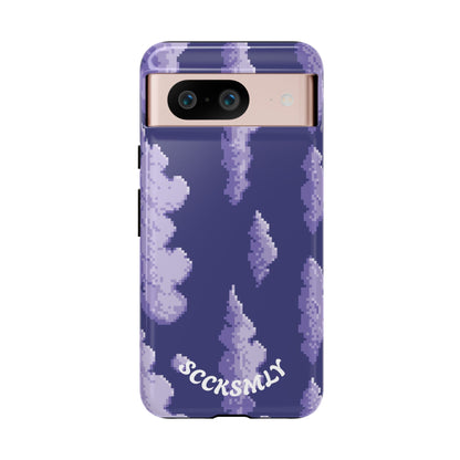 Lilac Pixel Cloud Tough Phone Case for Google Pixel
