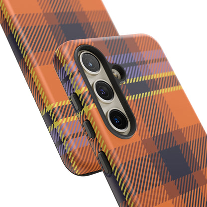 Orange Sickle Plaid Phone Case for Samsung