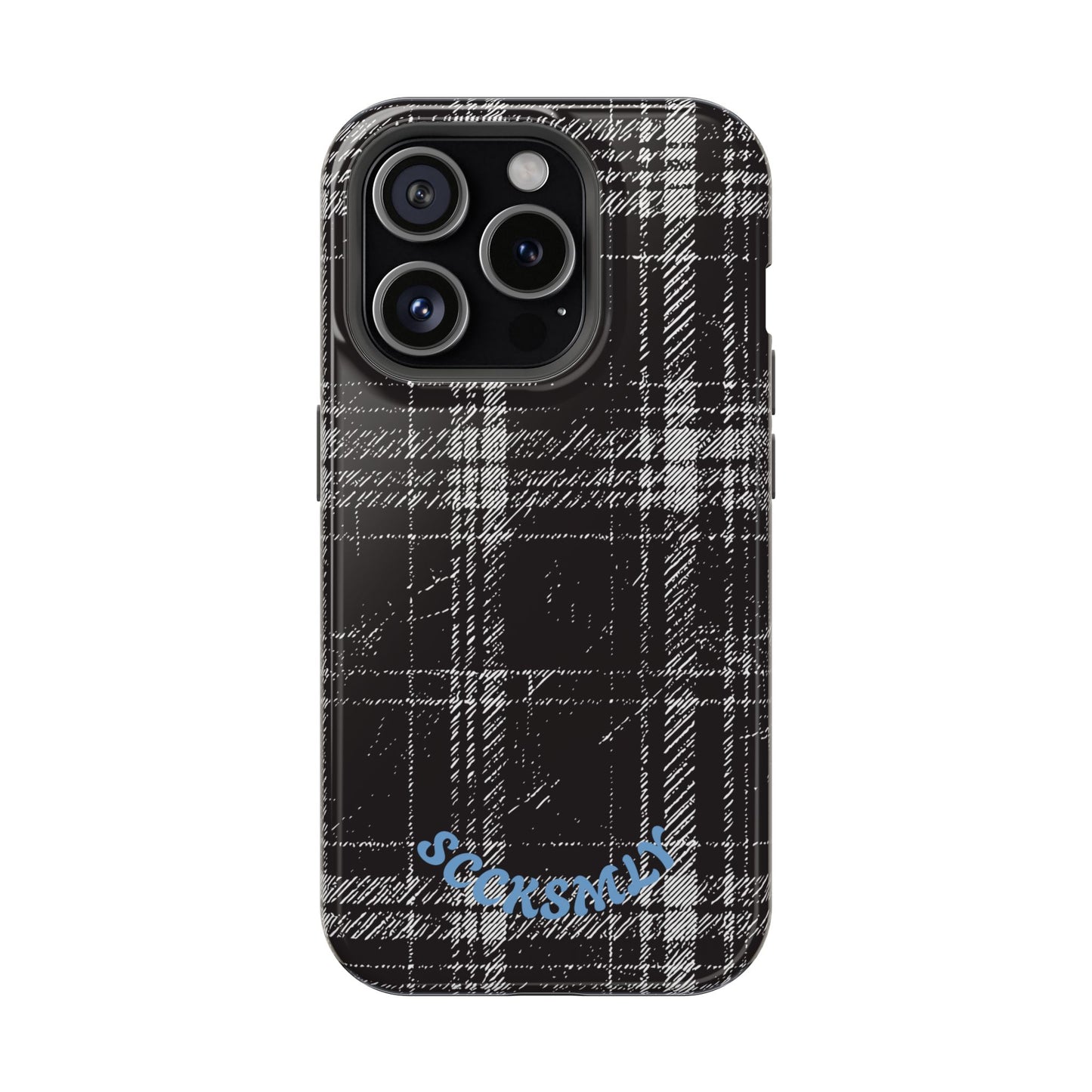 Smoky Grungy Plaid Phone Case for Apple