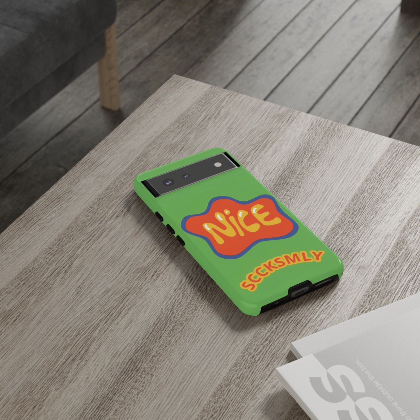 Green "NICE" Tough Phone Case for Google Pixel