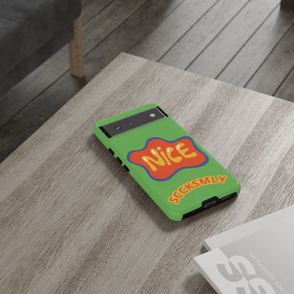 Green "NICE" Tough Phone Case for Google Pixel
