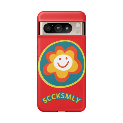 Red "SUNSHINE SMILE" Tough Phone Case for Google Pixel