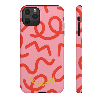 Red Candy Swirls Tough Case for Apple