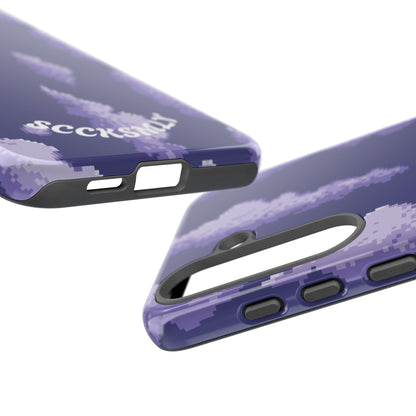 Lilac Pixel Cloud Tough Phone Case for Samsung