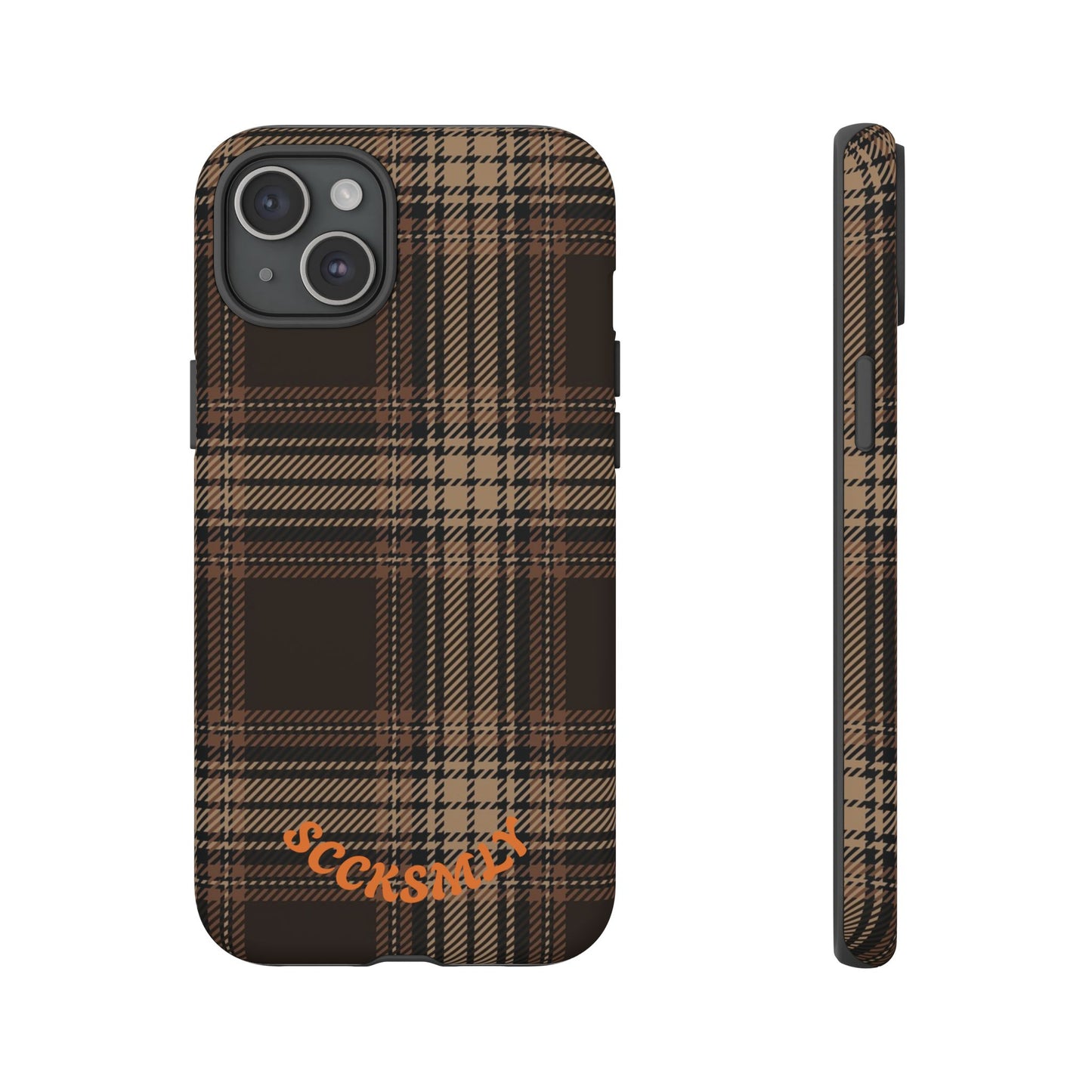 Brown Bread Plaid Tough Phone Case for Apple