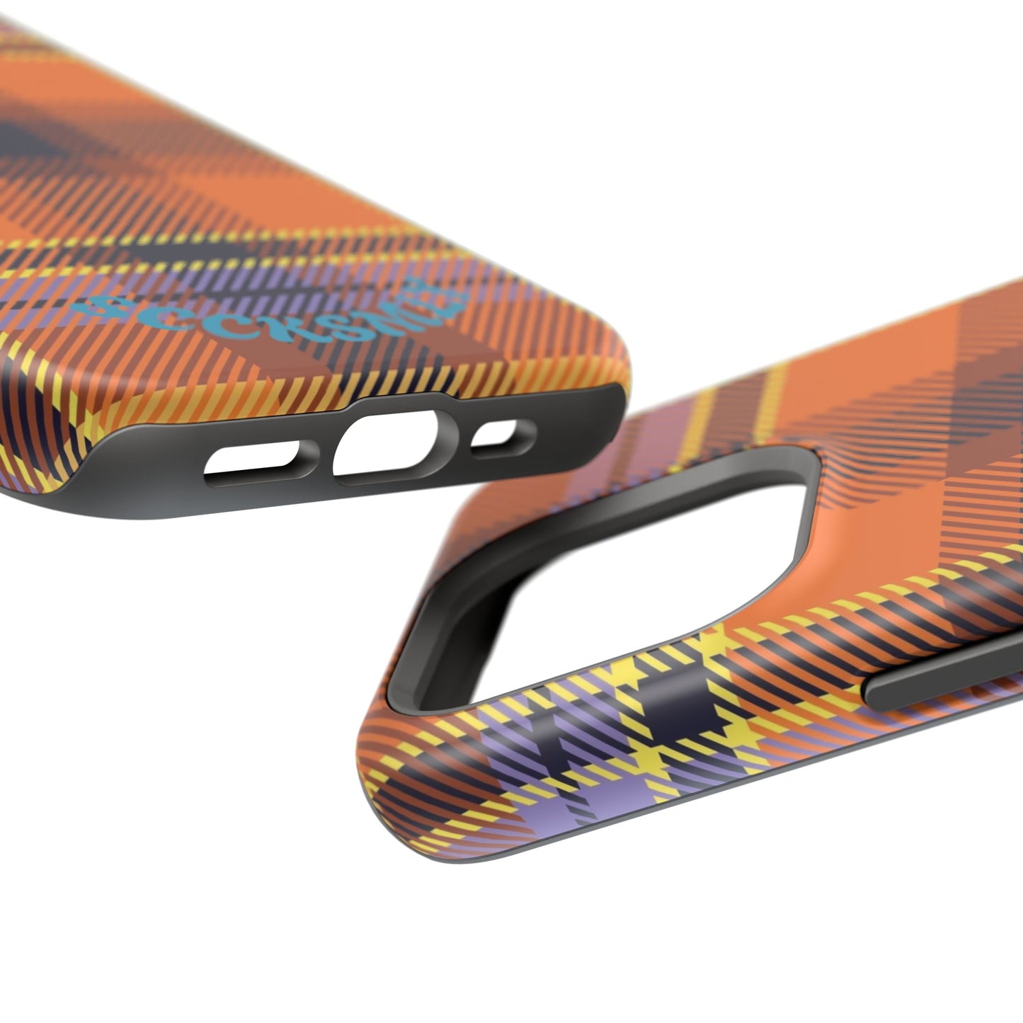 Orange Sickle Plaid  Phone Case for Apple