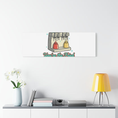 You’re the Fried to My Fries Canvas | Retro Diner Matchbook, Pantry Label Art