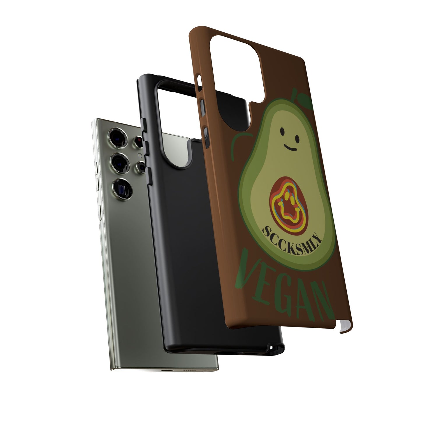 Playful Vegan Avocado Phone Case for Samsung