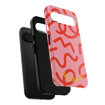 Red Candy Swirls Tough Phone Case for Google