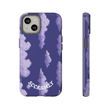 Lilac Pixel Cloud Tough Phone Case for Apple