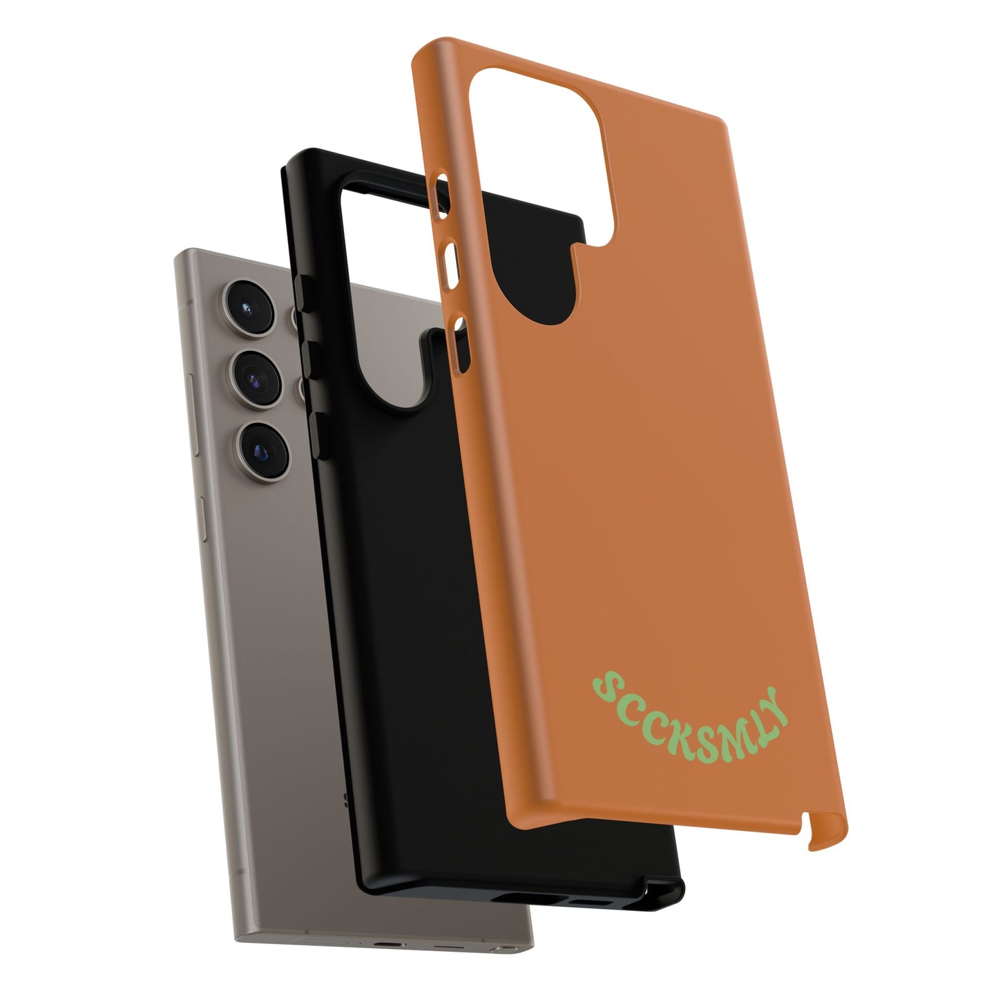 SOLID Terracotta Coal Tough Case for Samsung