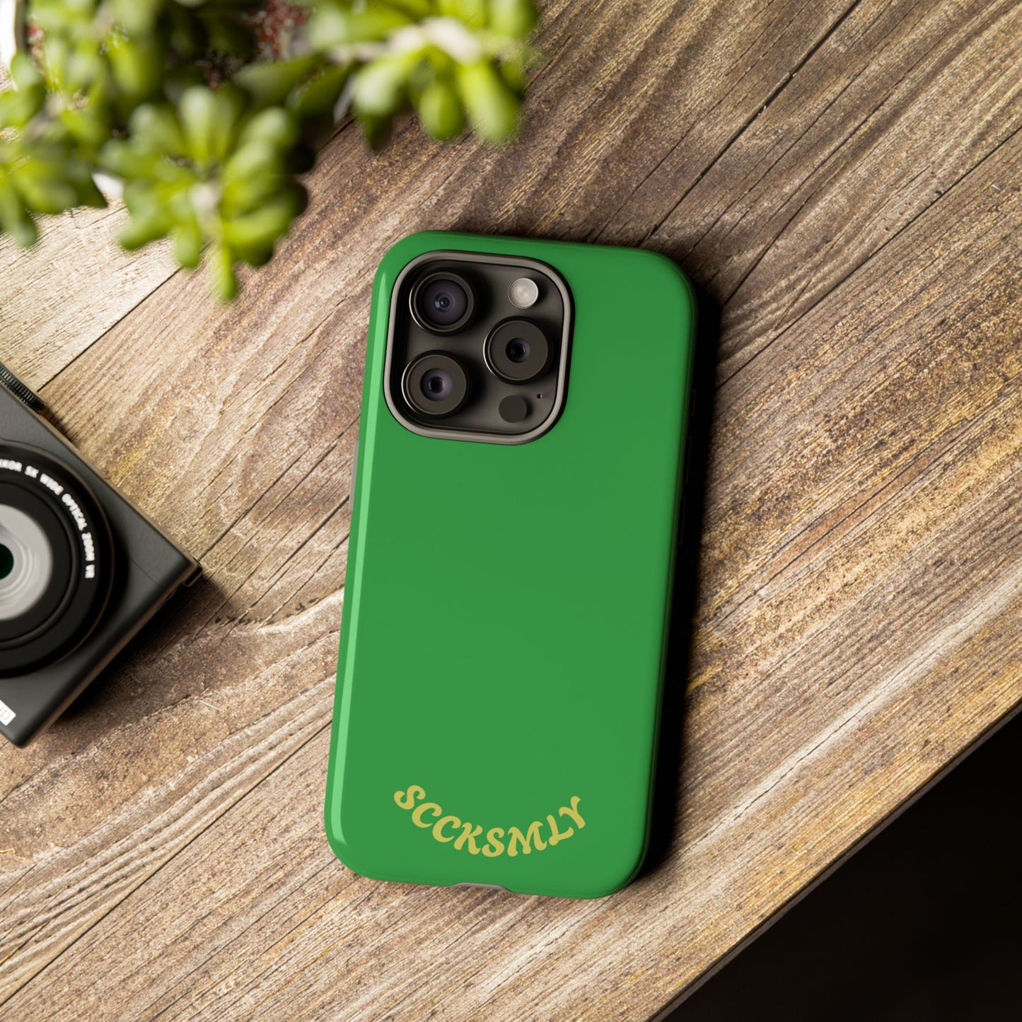SOLID Green Grin Tough Case for Apple