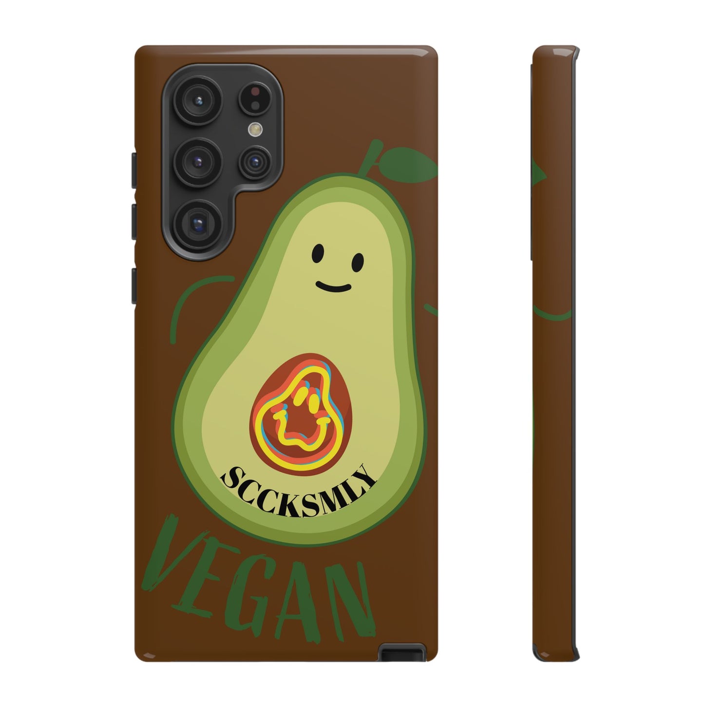 Playful Vegan Avocado Phone Case for Samsung