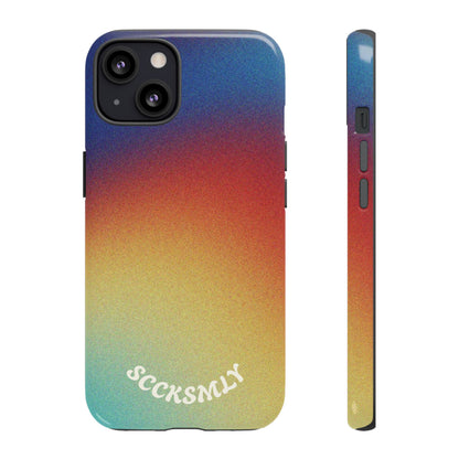 Faded Sunset Aura Tough Phone Case for Apple