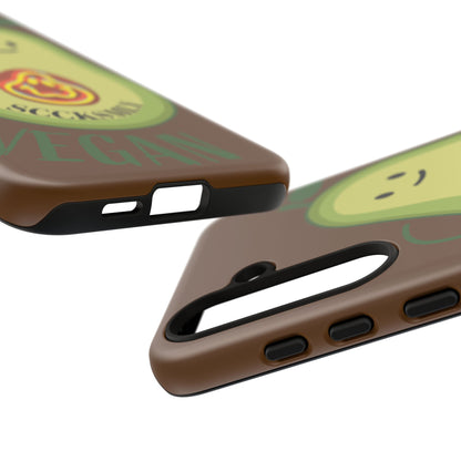 Playful Vegan Avocado Phone Case for Samsung