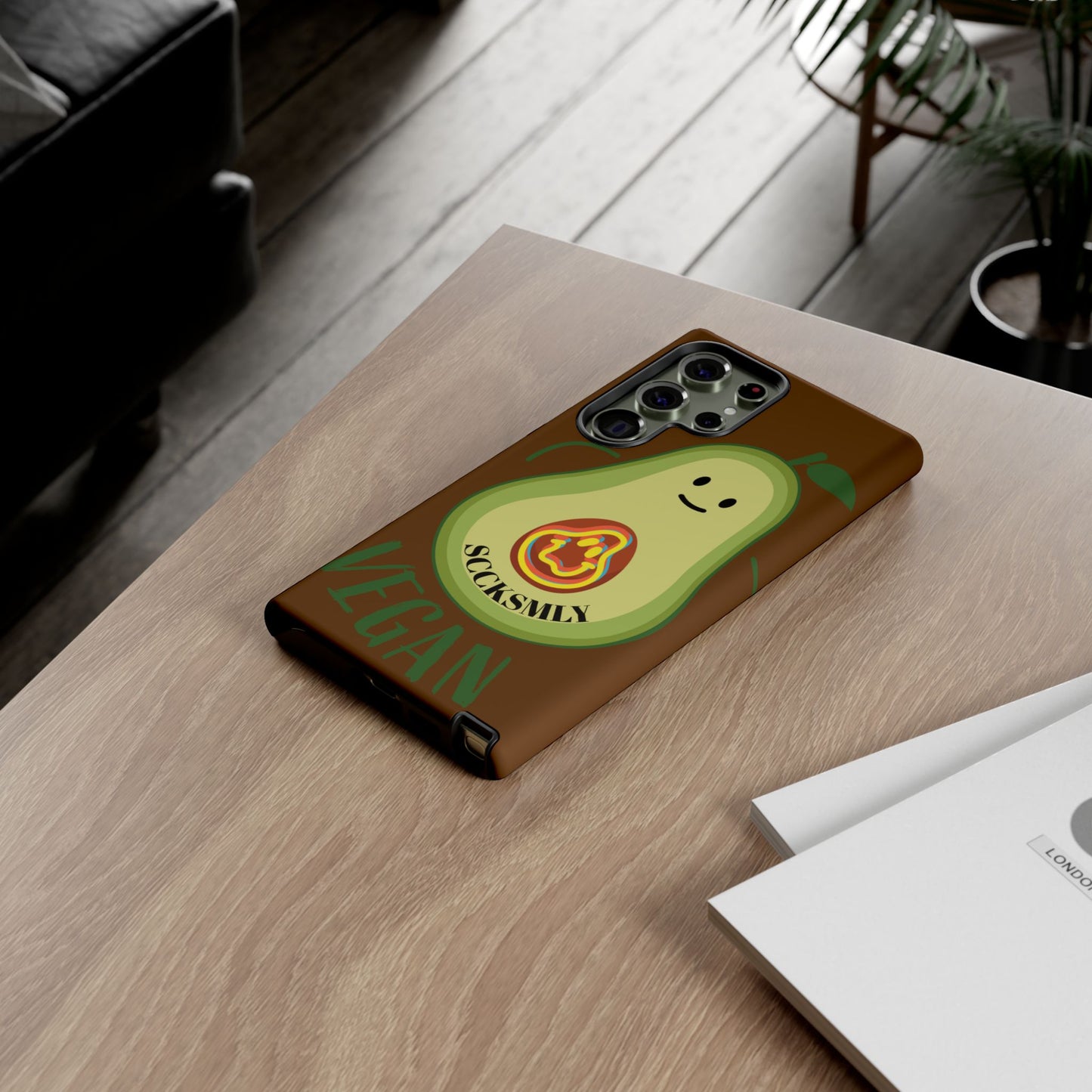 Playful Vegan Avocado Phone Case for Samsung