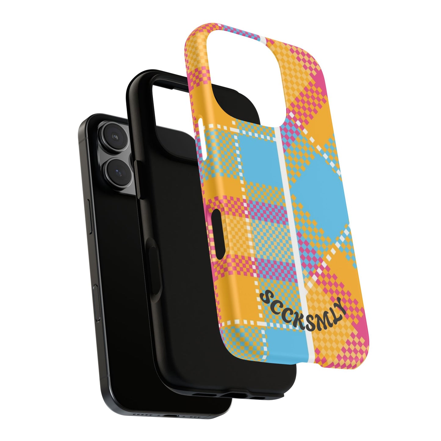 Pattern Punch Phone Case for Apple