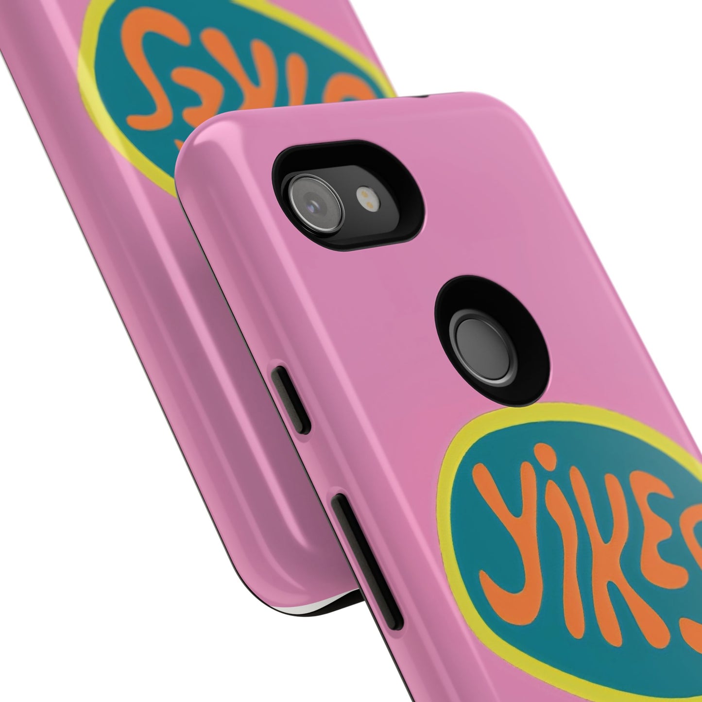 Pink "YIKES" Tough Phone Case for Google Pixel