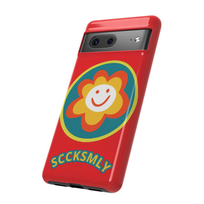 Red "SUNSHINE SMILE" Tough Phone Case for Google Pixel