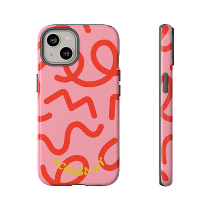Red Candy Swirls Tough Case for Apple