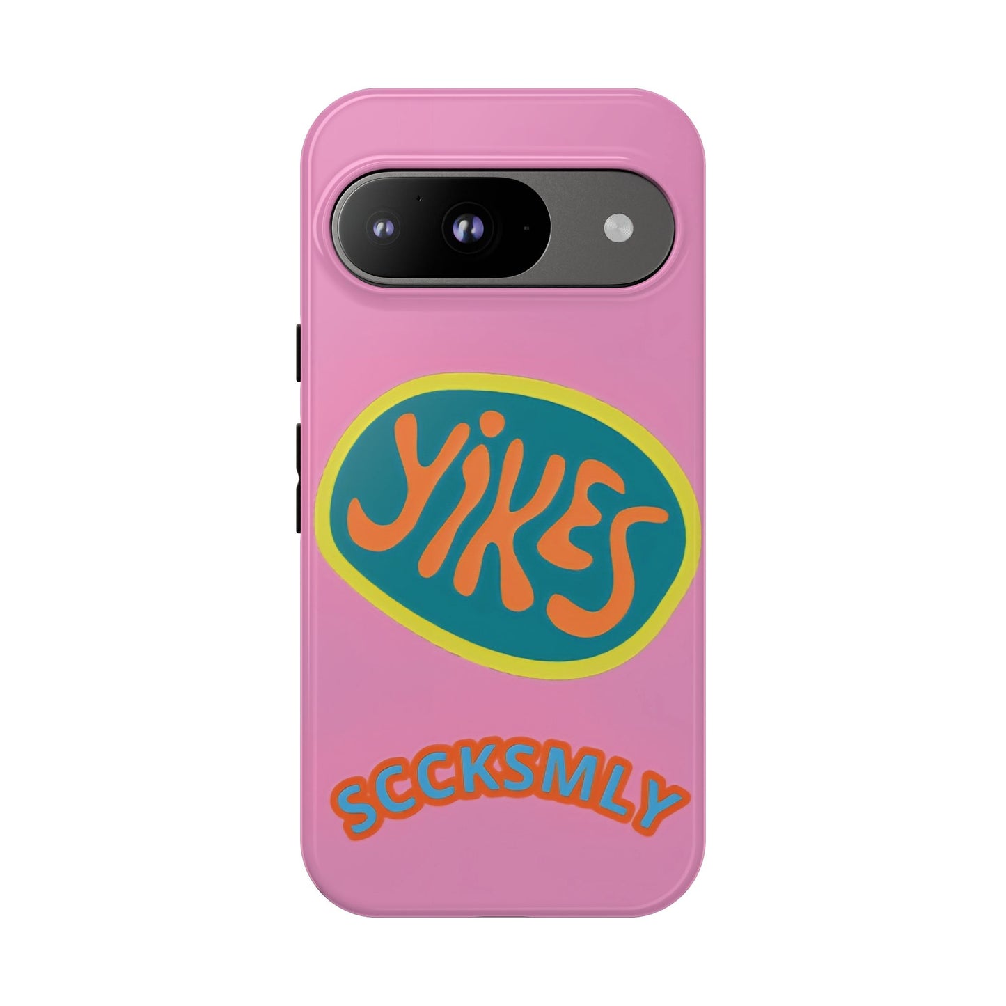 Pink "YIKES" Tough Phone Case for Google Pixel