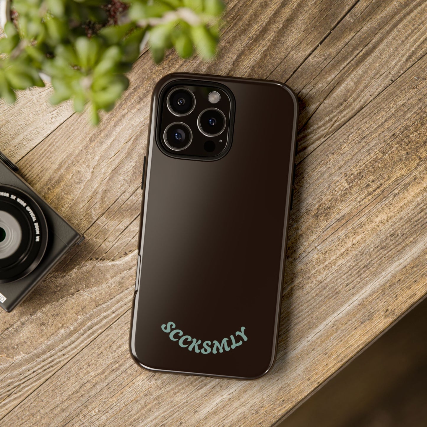 SOLID Espresso Mint Tough Phone Case for Apple
