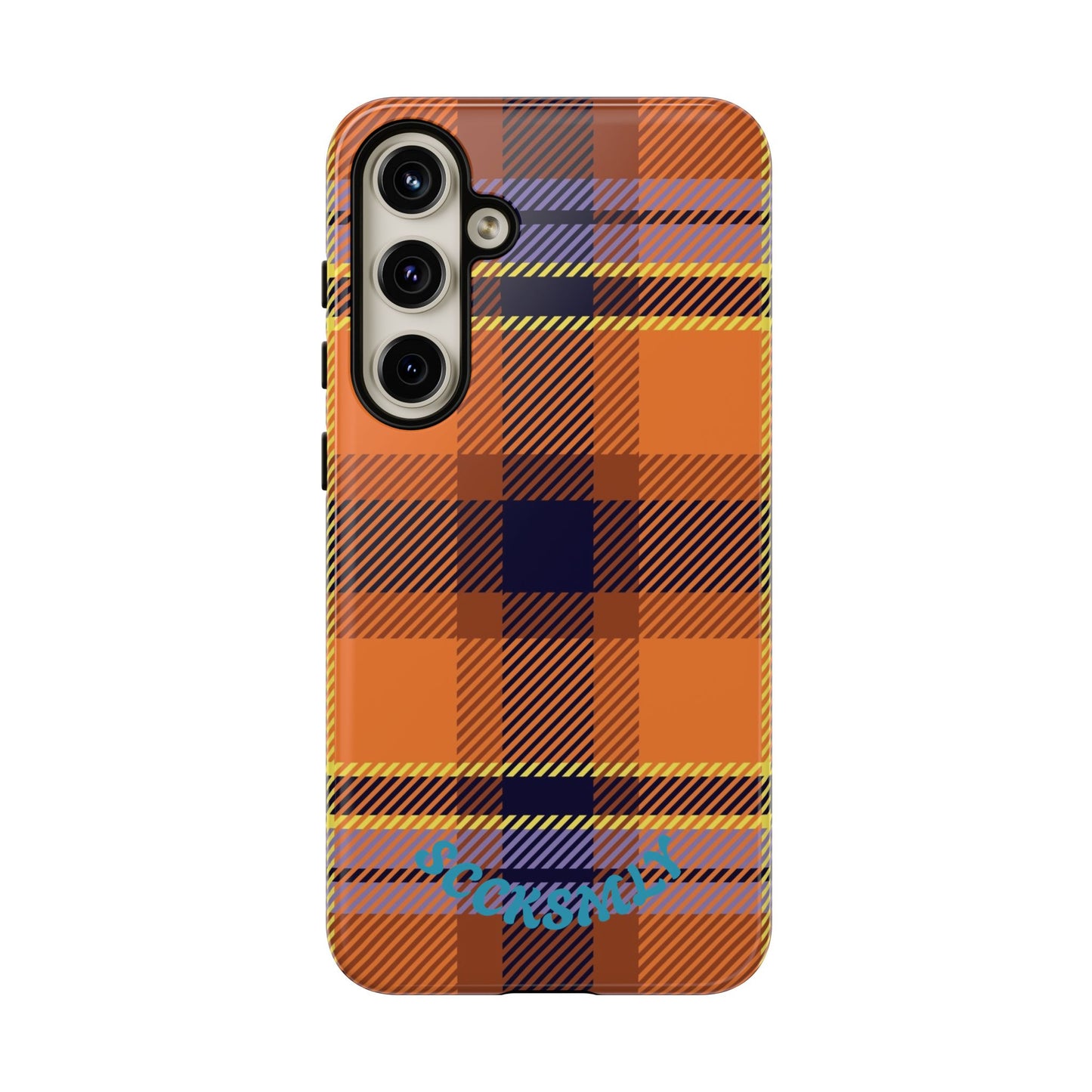 Orange Sickle Plaid Phone Case for Samsung