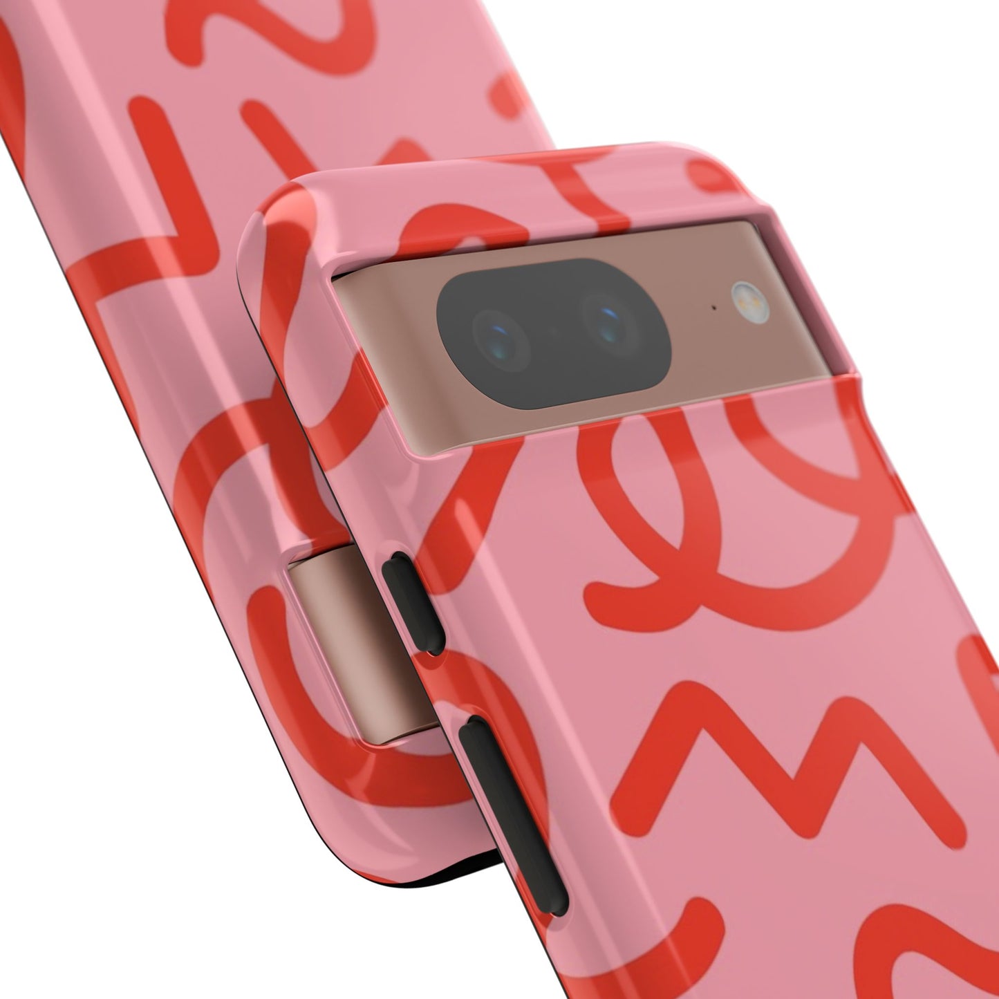 Red Candy Swirls Tough Phone Case for Google