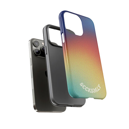 Faded Sunset Aura Tough Phone Case for Apple
