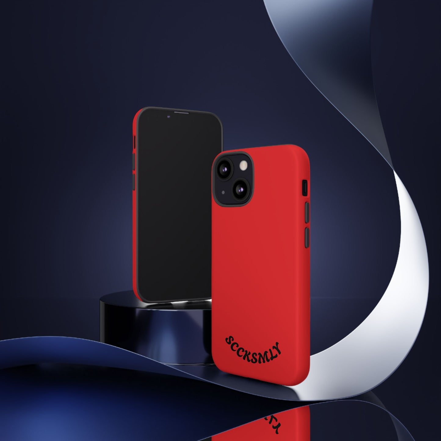SOLID Screaming Red Tough Case for Apple