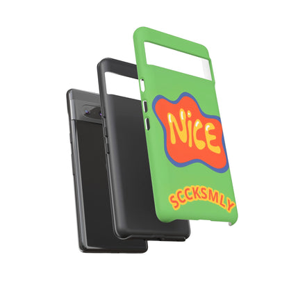 Green "NICE" Tough Phone Case for Google Pixel