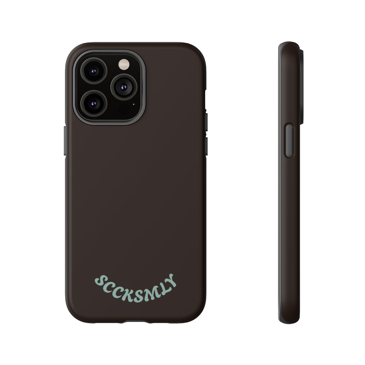 SOLID Espresso Mint Tough Phone Case for Apple