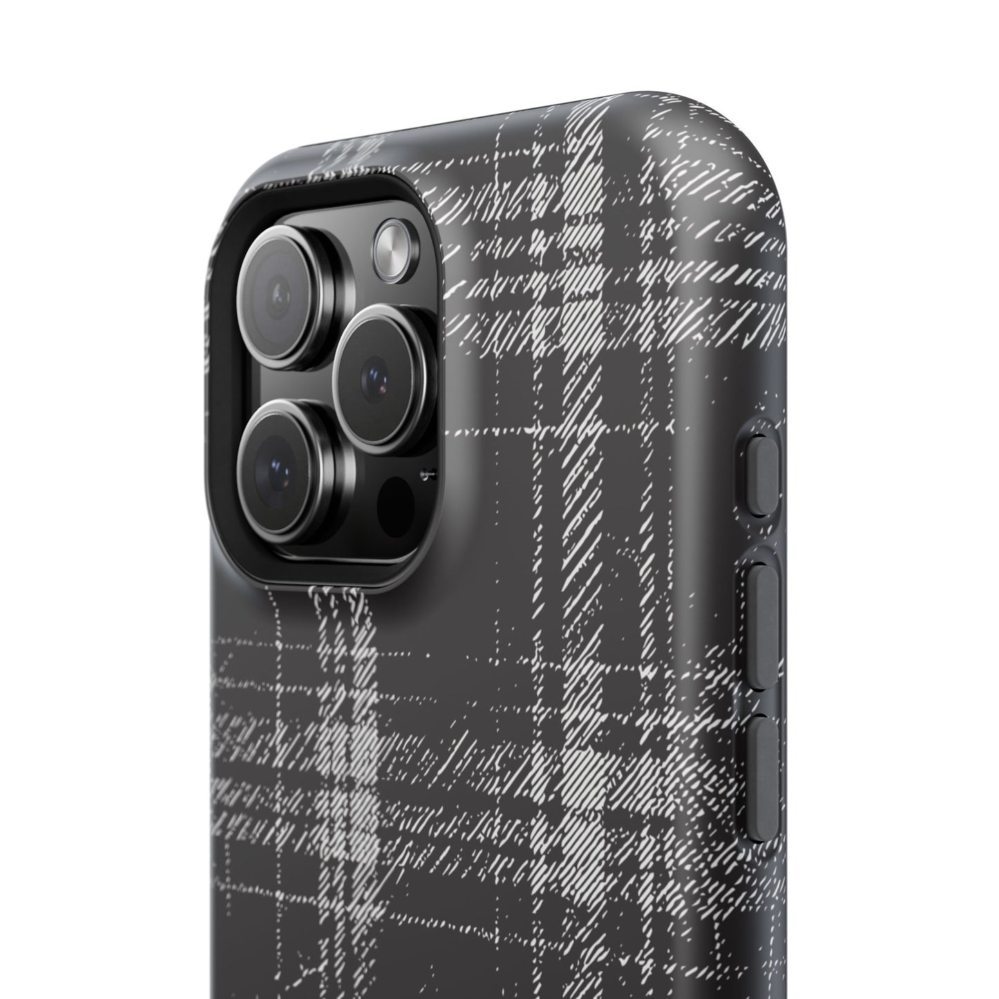 Smoky Grungy Plaid Phone Case for Apple