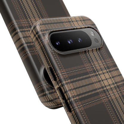 Brown Bread Plaid Tough Phone Case for Google Pixel