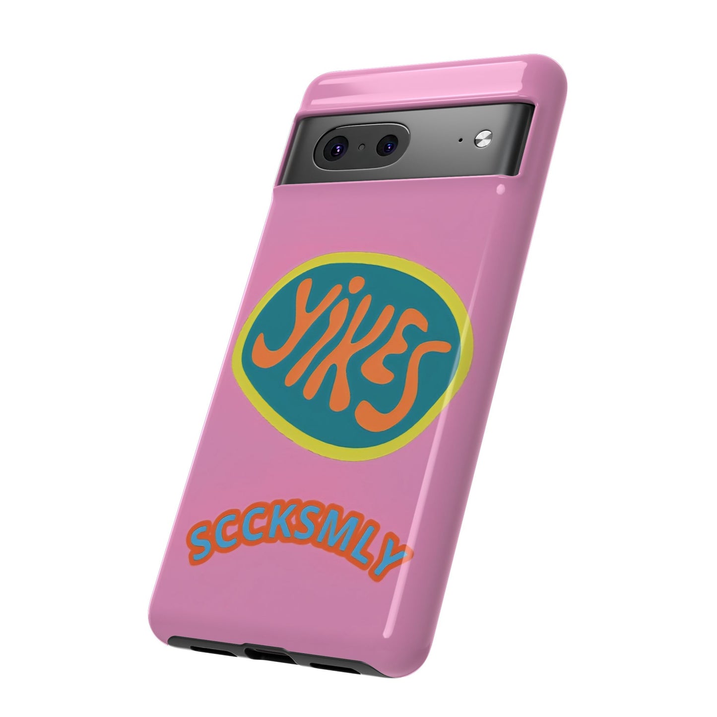 Pink "YIKES" Tough Phone Case for Google Pixel