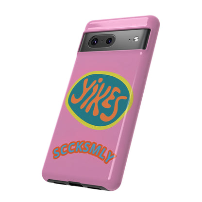 Pink "YIKES" Tough Phone Case for Google Pixel