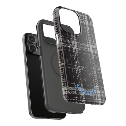 Smoky Grungy Plaid Phone Case for Apple