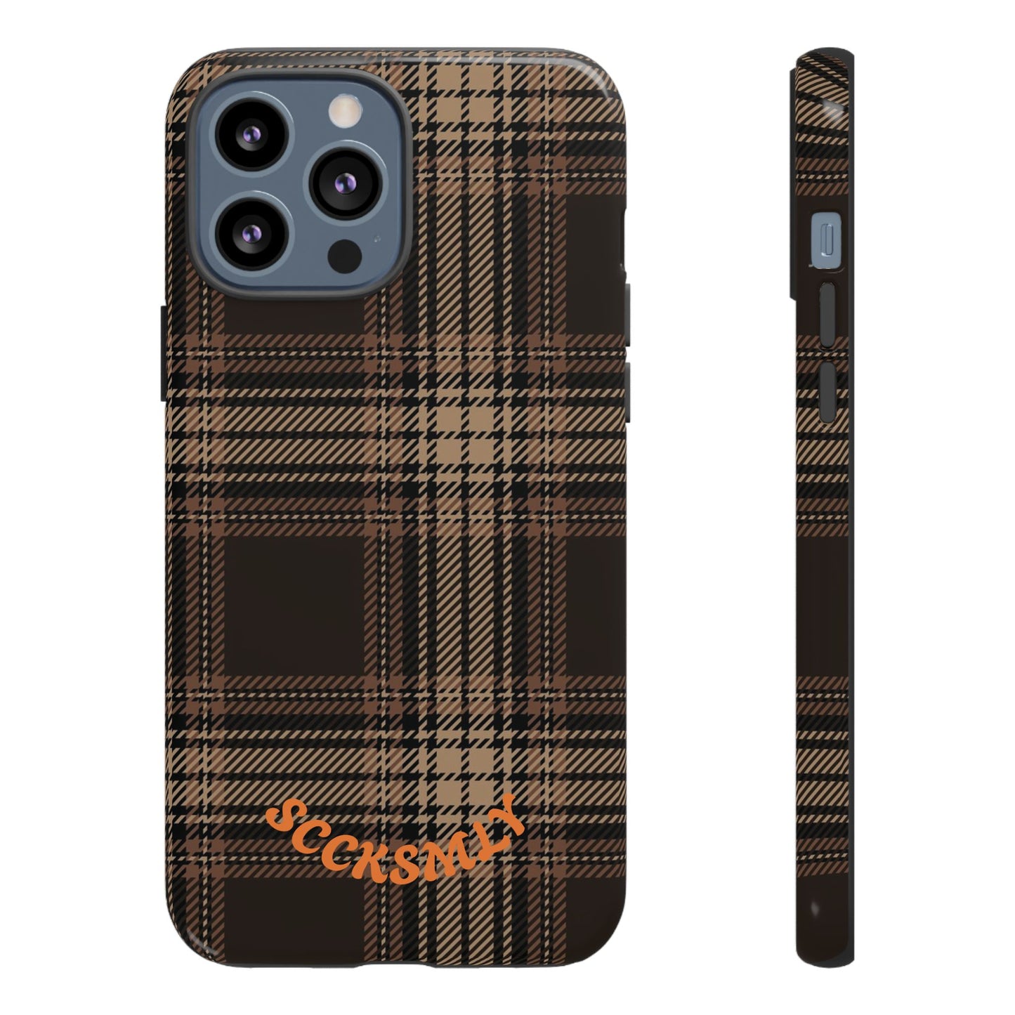 Brown Bread Plaid Tough Phone Case for Apple