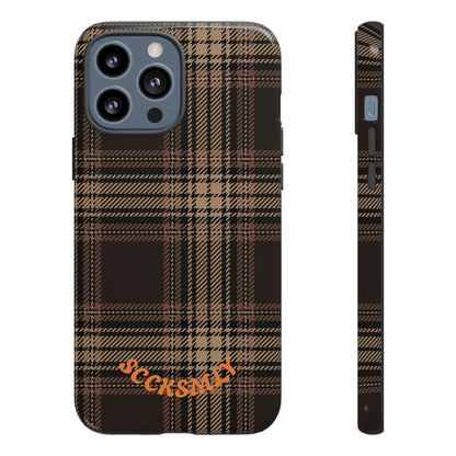 Brown Bread Plaid Tough Phone Case for Apple