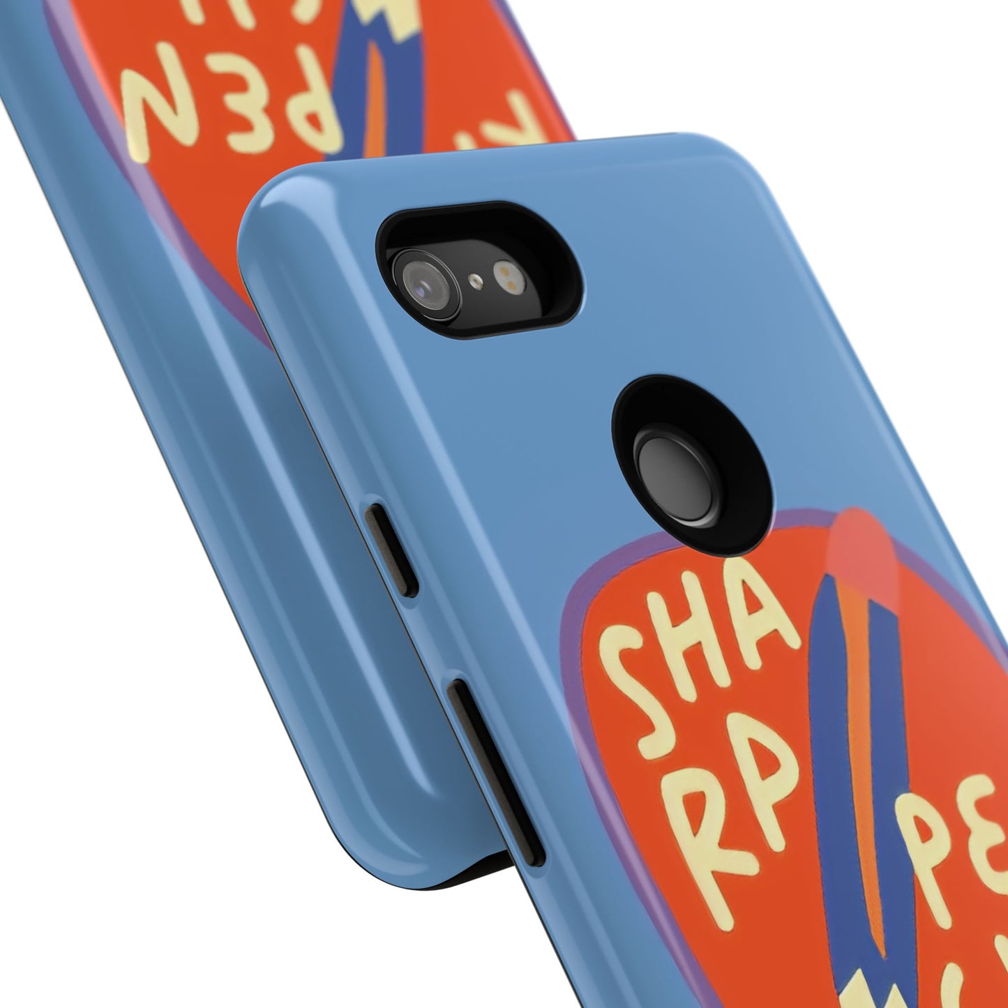 Blue "SHARPEN PENCIL" Tough Phone Case for Google Pixel