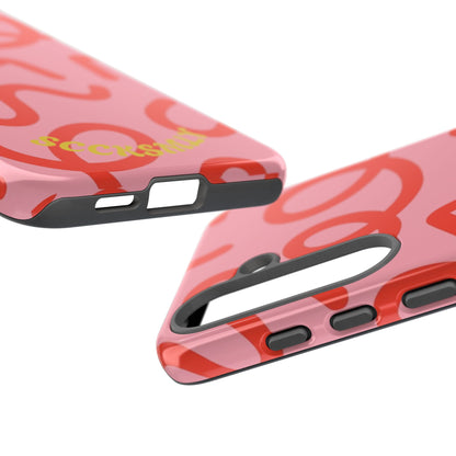 Red Candy Swirls Tough Phone Case for Samsung