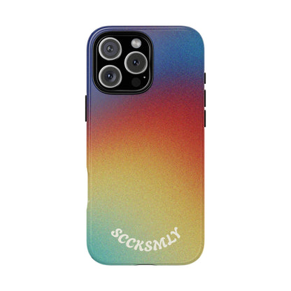 Faded Sunset Aura Tough Phone Case for Apple