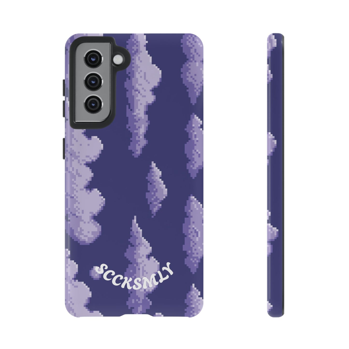 Lilac Pixel Cloud Tough Phone Case for Samsung