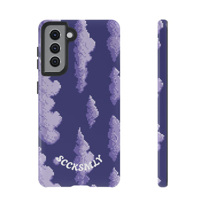Lilac Pixel Cloud Tough Phone Case for Samsung