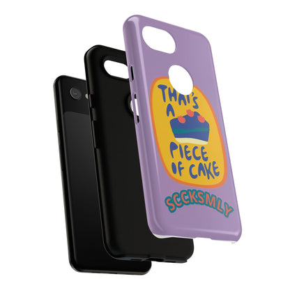 Light Purple "THAT'S A PIECE OF CAKE" Tough Phone Case for Google Pixel