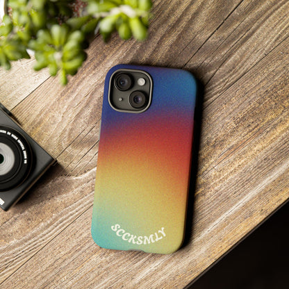 Faded Sunset Aura Tough Phone Case for Apple