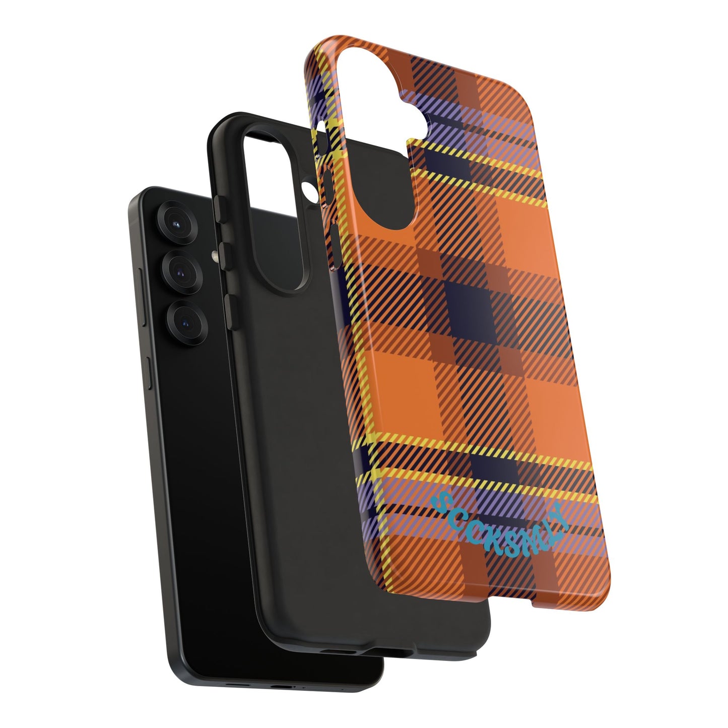 Orange Sickle Plaid Phone Case for Samsung