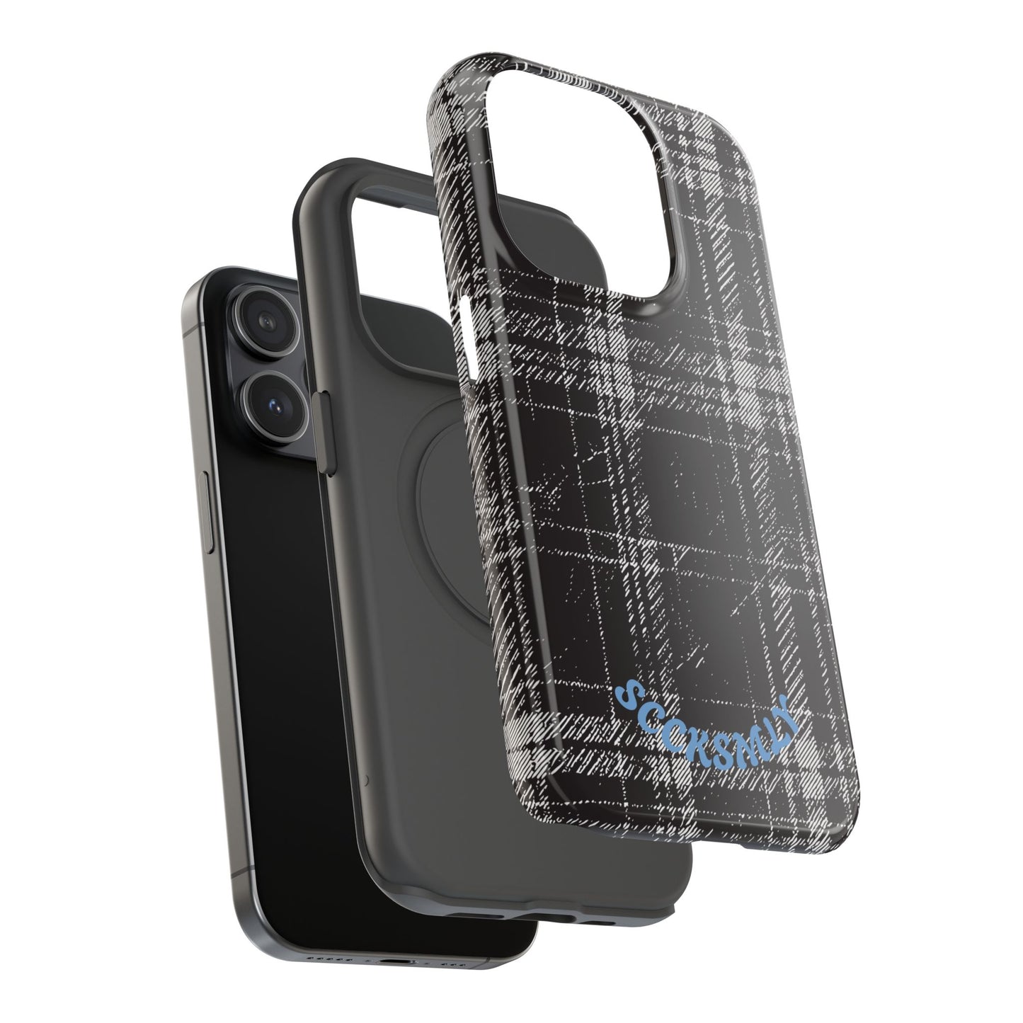 Smoky Grungy Plaid Phone Case for Apple